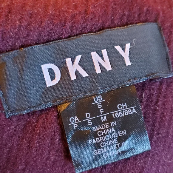 DKNY Women's Deep Burgundy Trench Coat - Picture 9 of 10